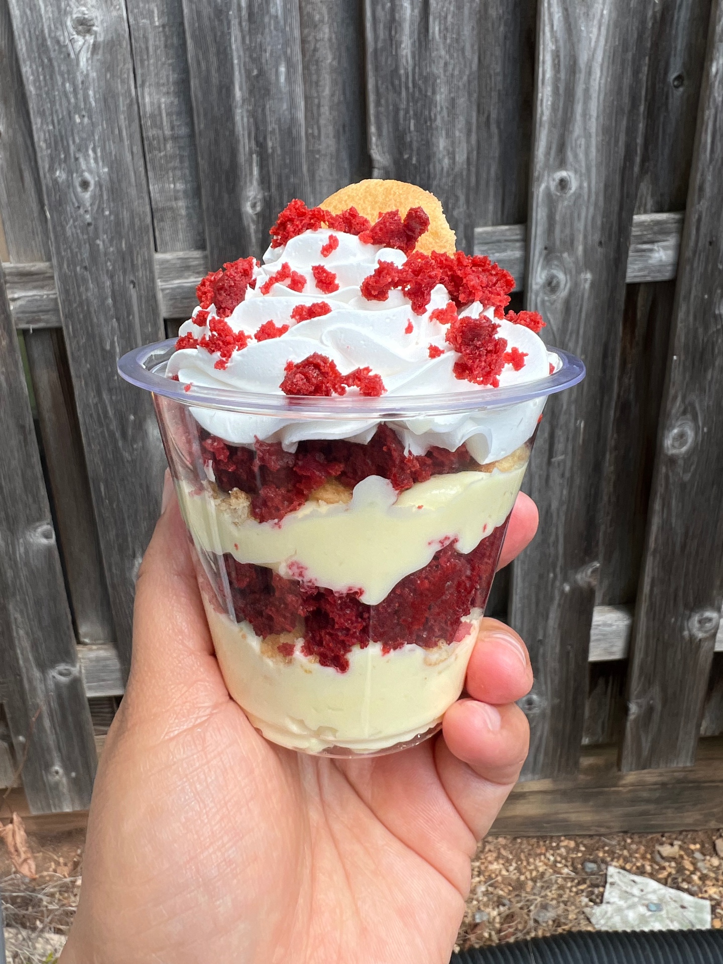 Red Velvet Banana Pudding Cup